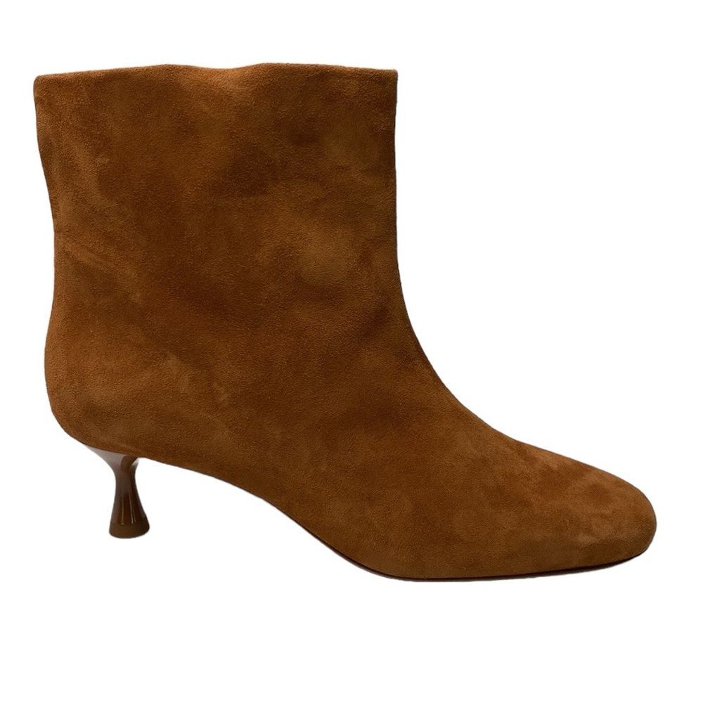 Dear Frances New! Drift Italian Suede Pull-On Ankle Heeled Bootie Made in Italy